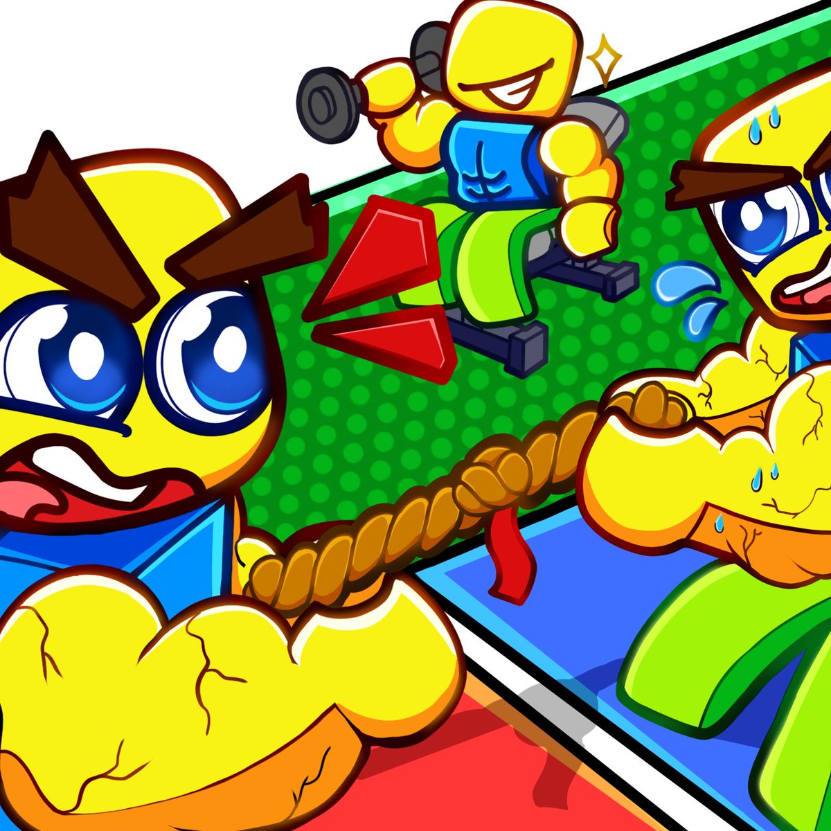 LemonsGalaxy's tweet photo. Finished Comms for Pull The Rope! ( ◡̀_◡́)ᕤ

I love learning new art styles, lmk what you guys think!
#robloxart #art https://t.co/g84yEHbL79