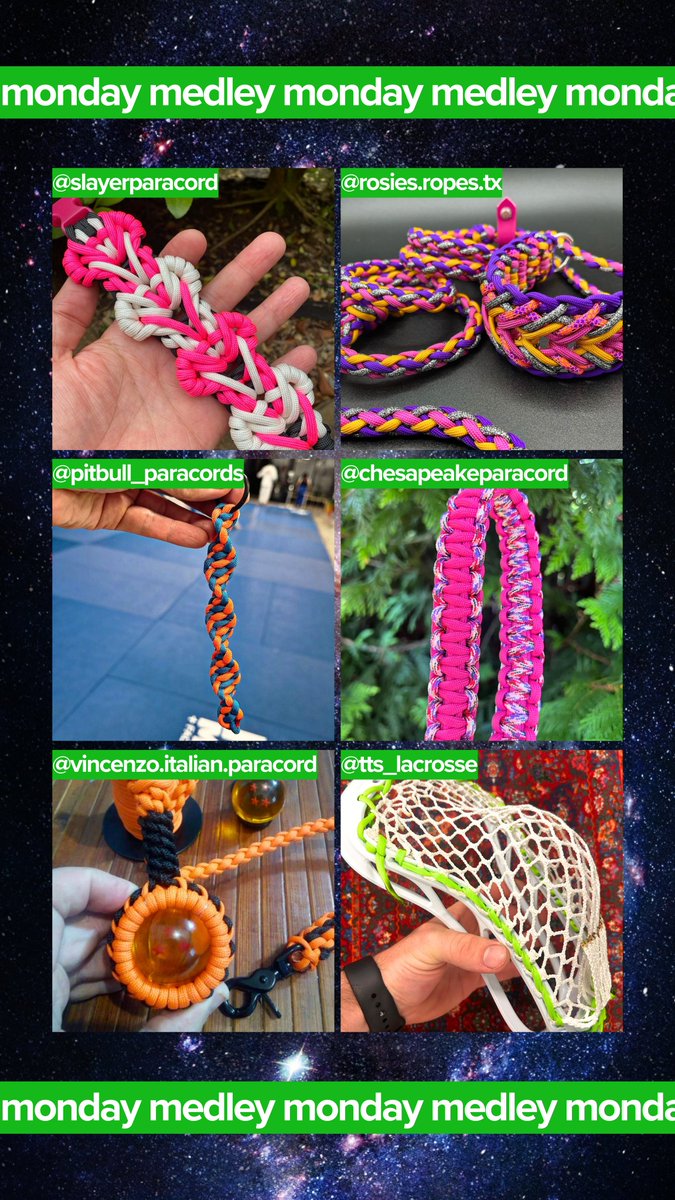 Just #Saiyan...we've got another SUPER group of Monday Medley submissions! Included are a #Paracord bracelet, pet accessories, a lanyard, #lacrosse strings, a #DragonBall, and more! 🐲🔥👏 Let us know which projects inspire you! 💯