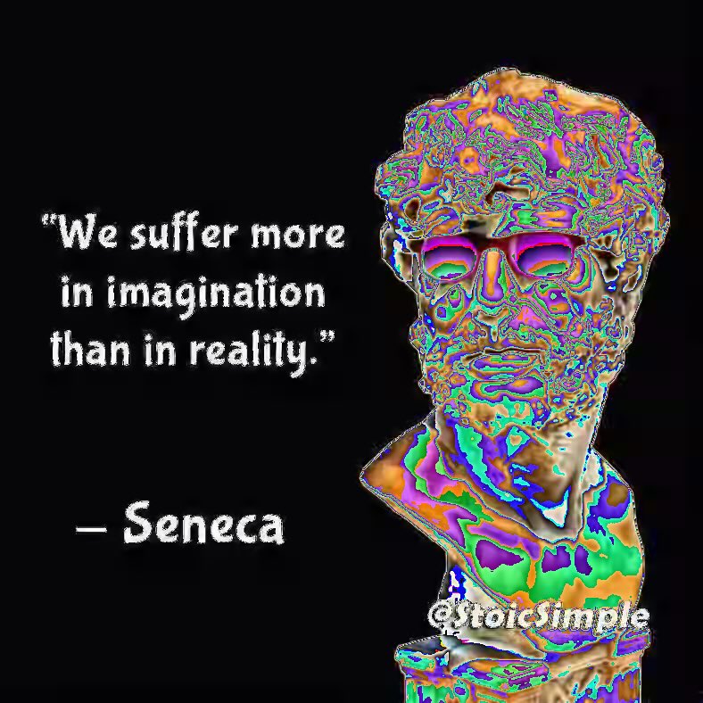 CanadianStoic's tweet photo. @RyanHoliday I catch myself thinking about bad outcomes derailing my plans. Not things I can plan against, just stuff totally out of my control going wrong.  It makes me want to give up what I was planning. It hurts. But it was actually nothing, just my brain making up pain. https://t.co/KKEBr5QxRi