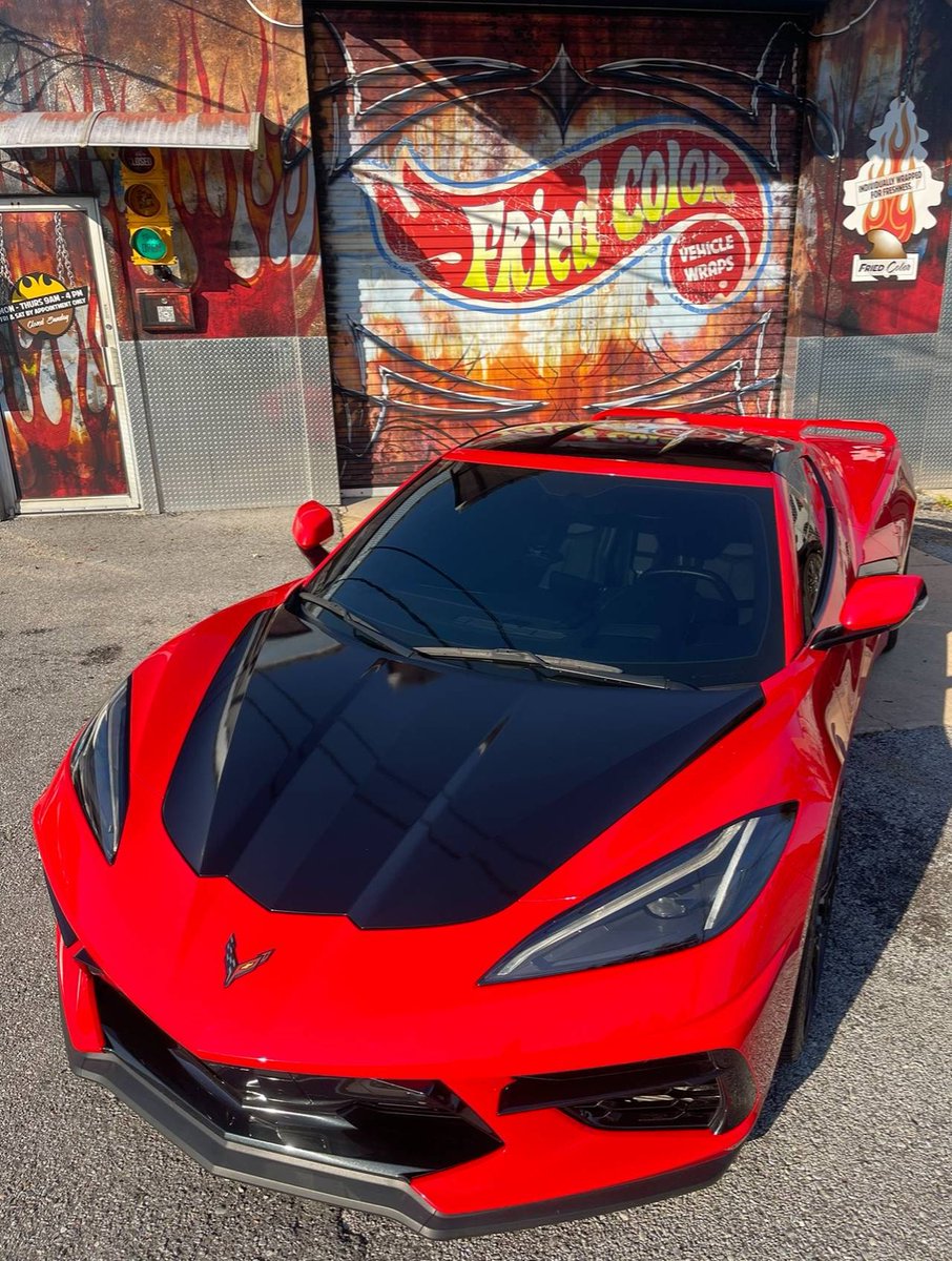 friedcolor1's tweet photo. we wrapped this hood and trunk on this beautiful corvette last week! #corvette #friedcars 
. https://t.co/DLtwRMdxoA