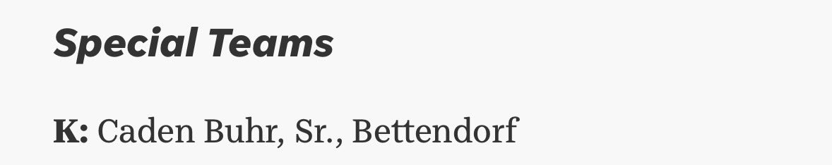 Caden Buhr (@cadenbuhr) on Twitter photo Honored to be named 5a first team all state for the second year in row. <a href="/BETTfootball/">Bettendorf Football</a> <a href="/BettStrength/">Bulldog Strength</a> Honored to be named 5a first team all state for the second year in row. <a href="/BETTfootball/">Bettendorf Football</a> <a href="/BettStrength/">Bulldog Strength</a>