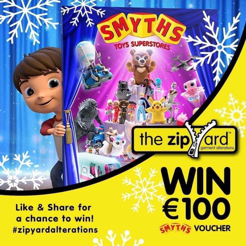 Fancy a €100 Smyths Toys voucher? 🎄🎅

Enter at <a href="/TheZipYard_IRL/">The Zip Yard Ireland</a> Facebook page!

#competition #smythstoys #zipyardalterations #win
