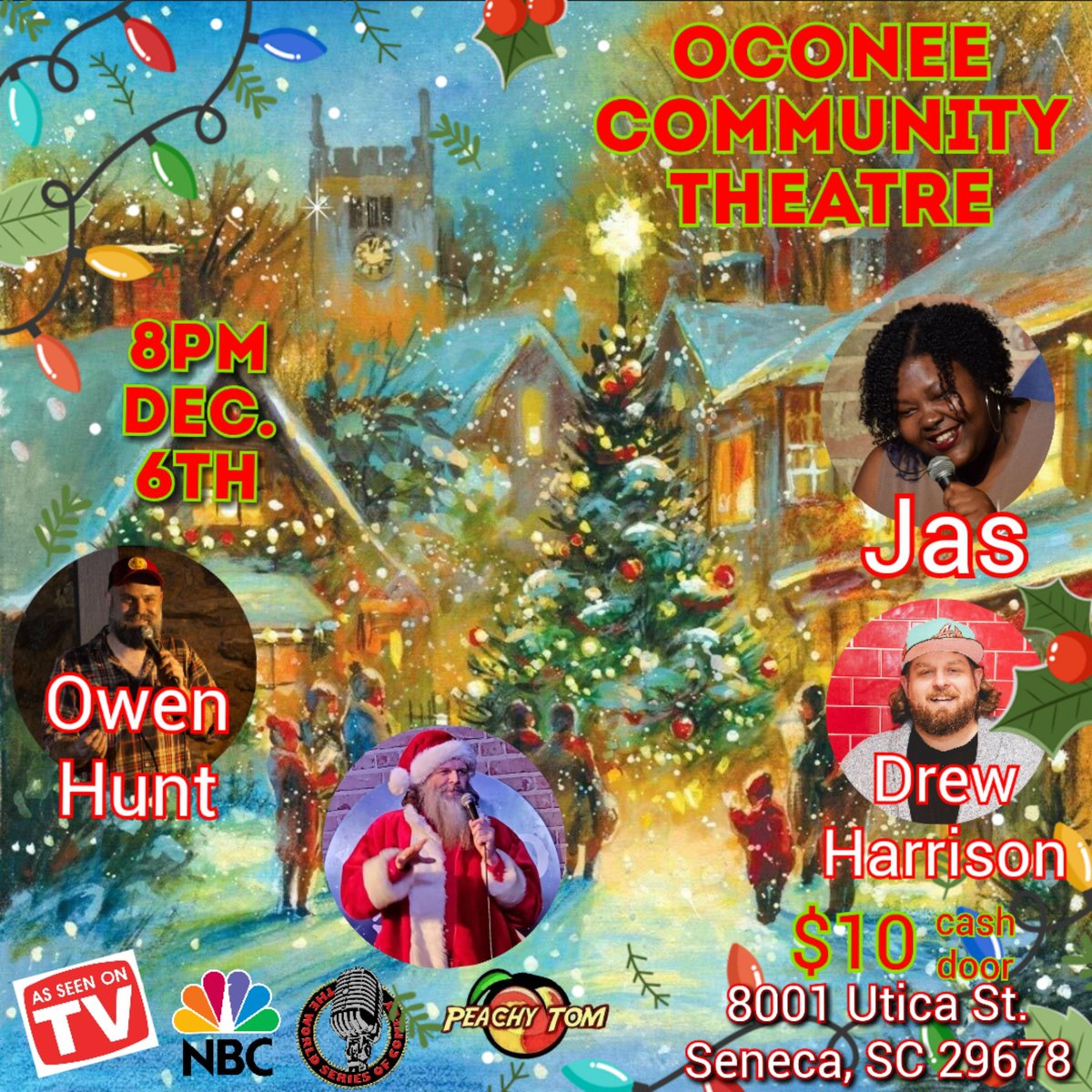 tomemmonscomedy's tweet image. Start December off with a night of laughs in Seneca, SC. 
#StandUpComedy #SenecaSC #Seneca #SCcomedy #OconeeCommunity