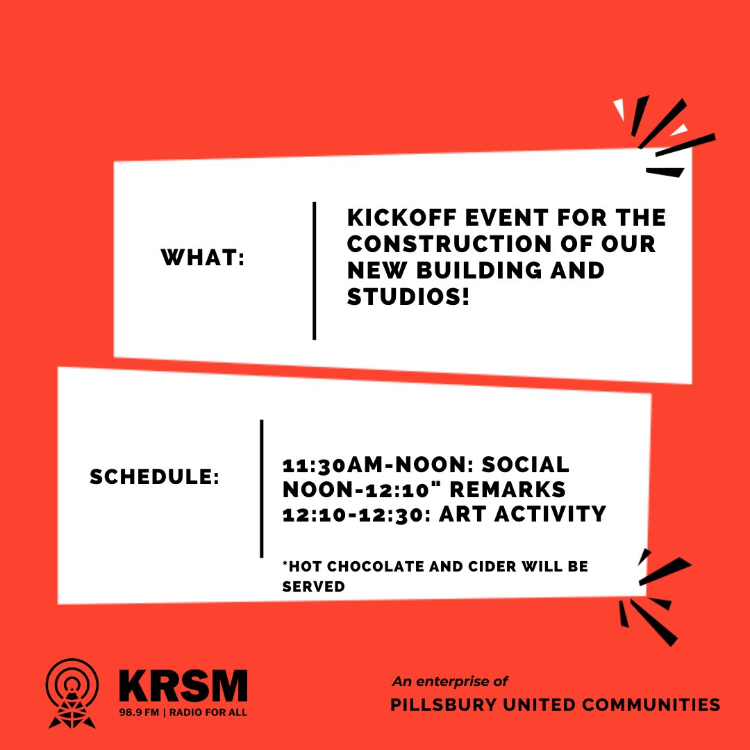 KRSMradio's tweet photo. Groundbreaking event tomorrow for the construction of new KRSM studios! Come celebrate with us tomorrow afternoon 11:30AM-12:30PM, all are welcome! https://t.co/uUM1cPs0rh