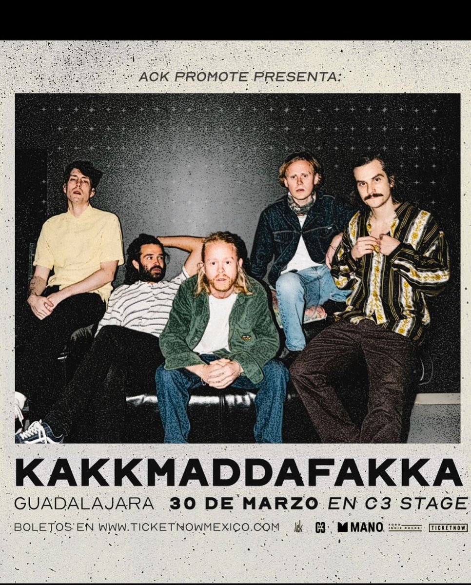 Setlist_me's tweet photo. #NuevoShow

La banda indie de Noruega Kakkmaddafakka @kakkmaddafakka dará 3 shows en México el próximo año.

🗓 29/MARZO -- QRO -- Foro Indie Rocks Querétaro 
🗓 30/MARZO -- GDL -- @C3Mexico
🗓 03/ABRIL -- CDMX -- @ForoIndierocks

Presentado por: Grupo Indie Rocks 
@ack_promote
MANO Mx
