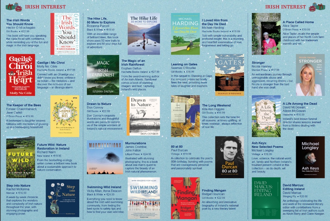 BeeFolklore's tweet photo. So lovely to be included as a favourite in the Dubray Books Christmas Catalogue & amongst such fine company in the Irish Interest section!
Thanks @DubrayBooks, @OBrienPress
🐝
Full book listing here: https://t.co/PF8DBj04D7
#buylocal #christmasbook #giftideas #irishinterest https://t.co/KvEJfjBVIl