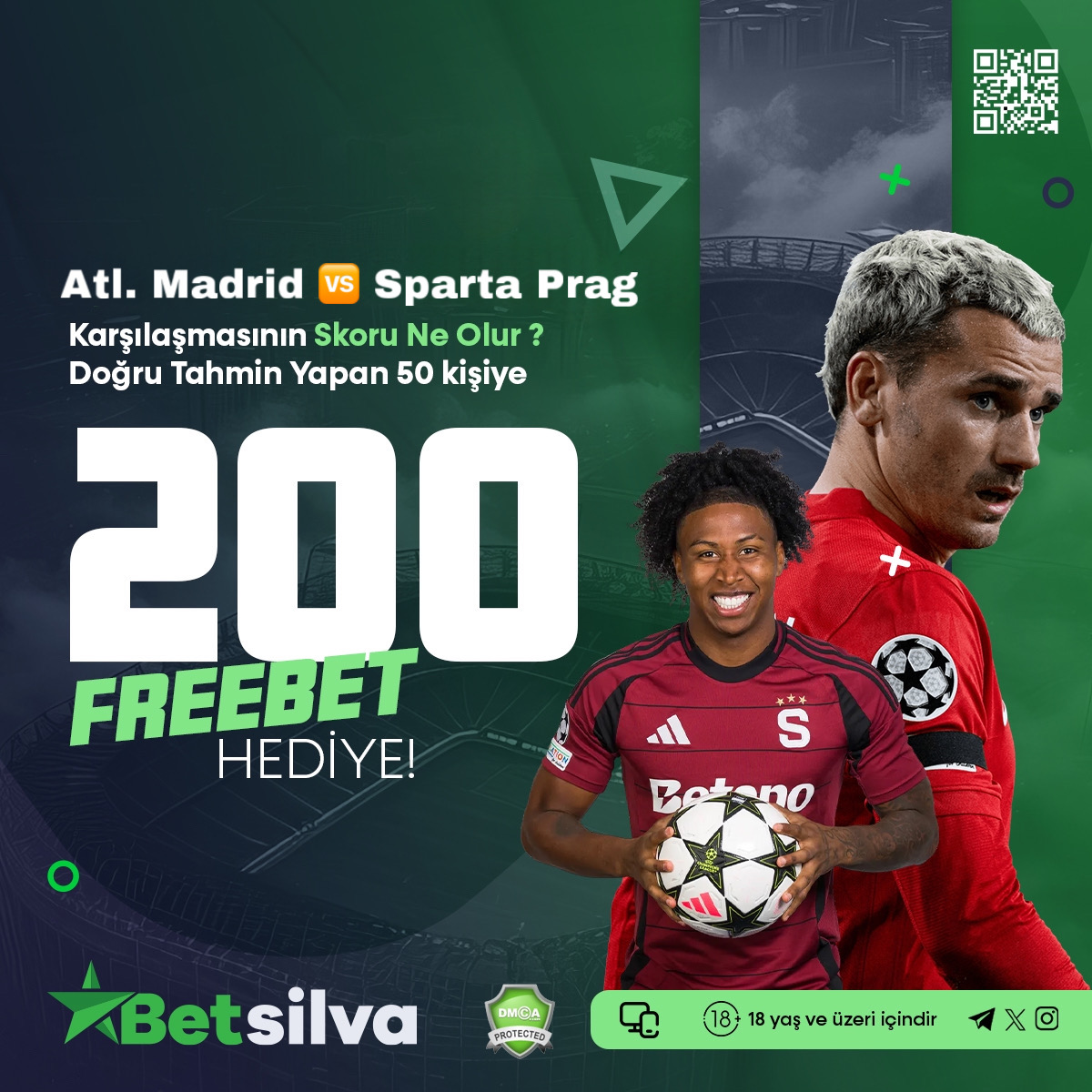 BetSilvaResmi's tweet photo. #BetSilva ETKİNLİK ZAMANI ❗
🤩 Doğru Tahmin eden 50 Kişiye 200 #FreeBet

⚽️Atl.#Madrid  🆚 #SpartaPrag
Karşılaşmada Maçın Skoru Ne Olur ❓
 
@BetSilvaResmi Takip
👉 RT+FAV+ 3 Arkadaş Etiket
👉#BetSilva + Kullanıcı ID Yazmayı Unutma
Son işlem yatırım
https://t.co/nZeUI3xEfv https://t.co/LzWwwzsRww