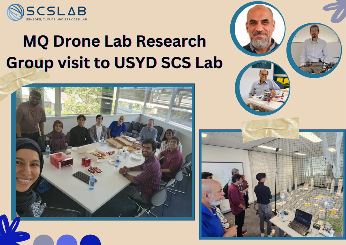 SCSLab's tweet image. We are glad to have hosted the research team from the Drone Lab at Macquarie University, led by Prof. Richard Han. It was an informative session discussing our respective research and opportunities for future collaboration!
