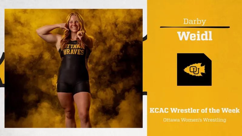 Darby Weidl Earns KCAC Wrestler of the Week

<a href="/OttawaUWomensWr/">Ottawa University Women's Wrestling</a> x #BraveNation