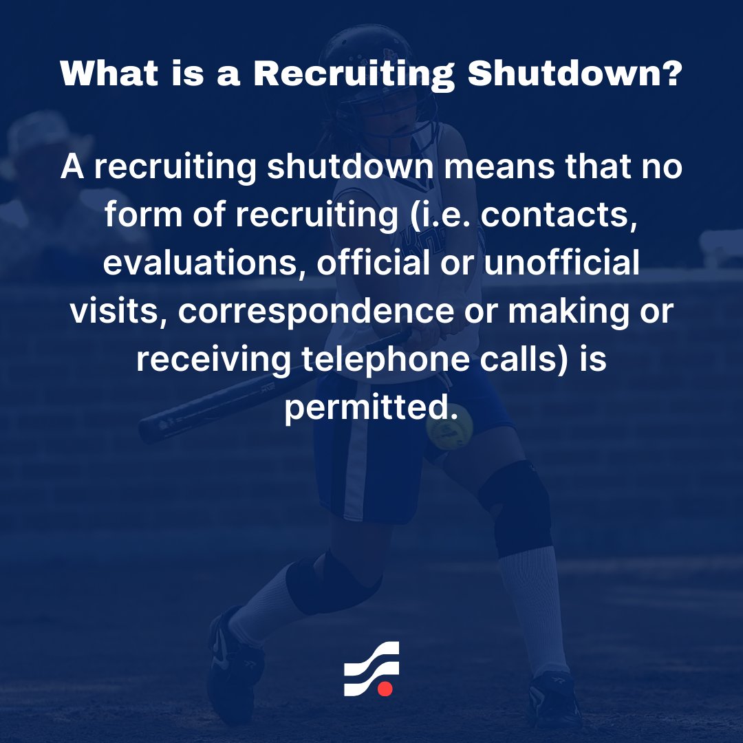 NCAA Division I Softball will shift into 2 different periods this week. Swipe ➡️ to learn more about what this means for your process.

Quiet Period November 25th - 26th.

Recruiting Shutdown November 27th - December 1st.

To learn about when college coaches can start contacting