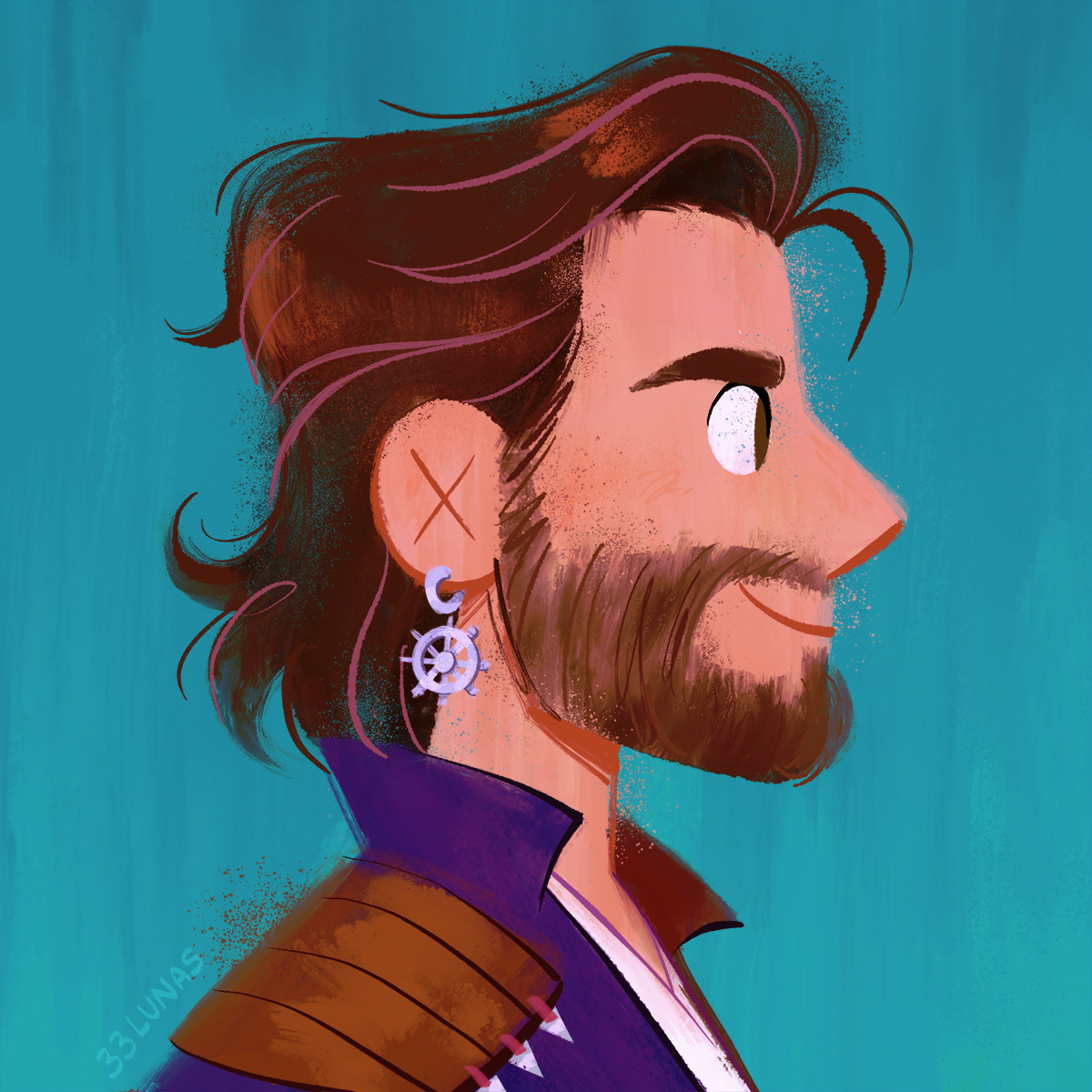 33lunas's tweet photo. In my personal quest of illustrating Baldur’s Gate 3 main characters. The neurospicy wizard goes first! ✨

#GaleDekarios #BG3 https://t.co/WiYPvT6607