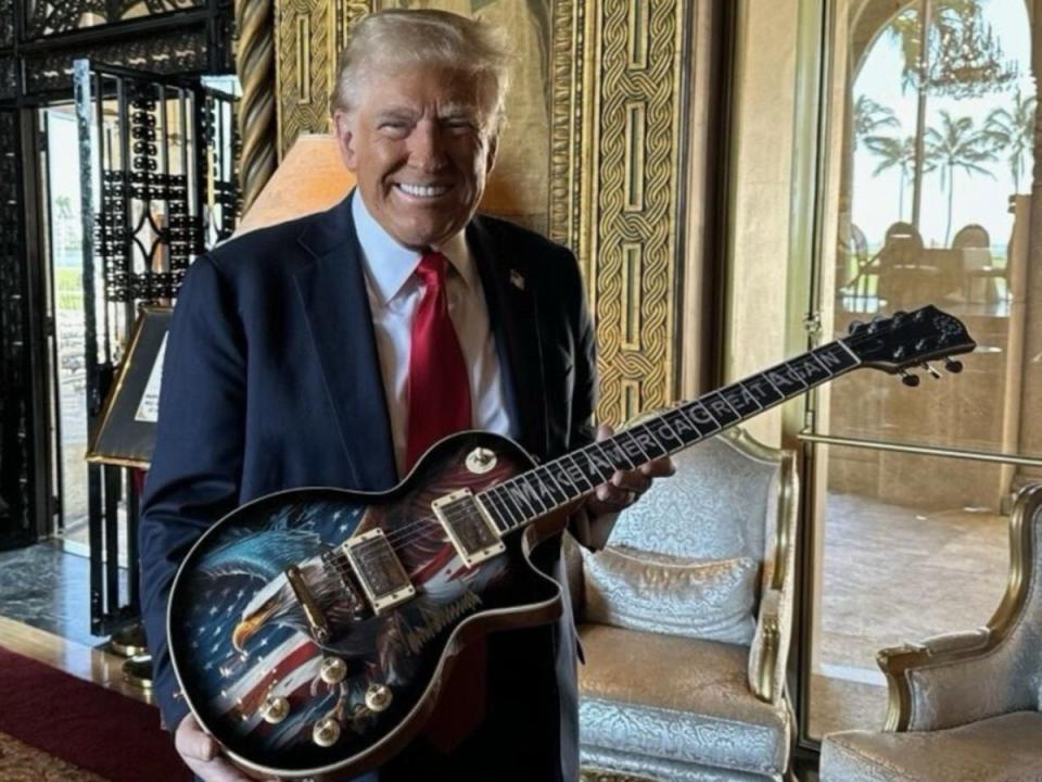 BREAKING: Donald Trump is publicly humiliated over his latest grift as Gibson Guitars hits the owner of "Trump Guitars" with a brutal cease and desist letter over their knockoff copies of the "iconic Les Paul body shape."

And it gets even better...

"We can confirm a cease and