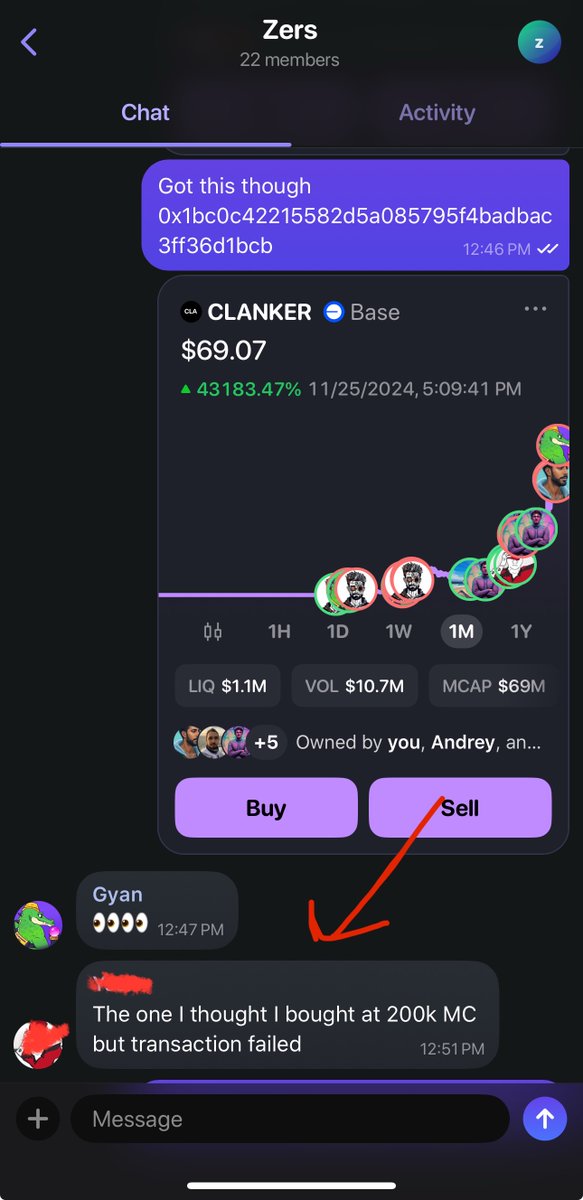 Every crypto company should have a <a href="/frenslol/">frens</a> group chat for trading alpha.

Builds onchain comradery.

Throwback to when a Zer missed out on generational $CLANKER wealth with a failed transaction (200k ⏭️ 75M) 🫠