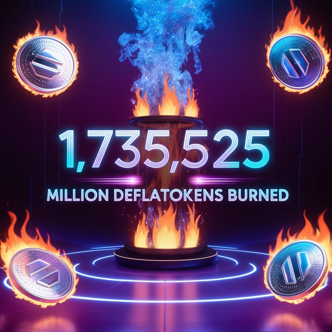 + 1,735,525 Million Deflatokens burned 🔥

#BurnedFi