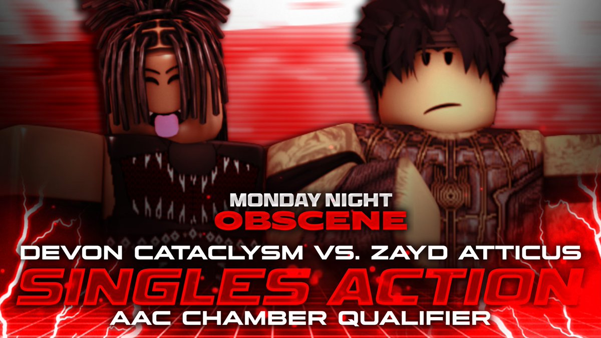 OVW_RBLX's tweet photo. AAC EC Qualifiers starts next Monday as we have
- #JaylenFirestorm vs. #KagoSolstice -
- #ChaosJackson vs. #RoyalFoday -
- #JacobDacy vs. #AdrianAndrews -
- #DevonCataclysm vs. #ZaydAtticus - https://t.co/7FwtVfMvo6