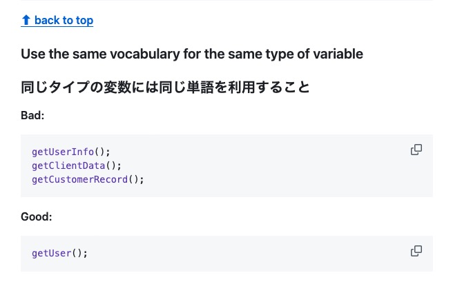 MacopeninSUTABA's tweet image. コードを綺麗に書くための方法論が紹介されている「clean-code-javascript」が凄い。コンセプトは「他の人が理解しやすいコード」で、その方法が図解をもとに解説されている。

こちら👇
github.com/mitsuruog/clea…