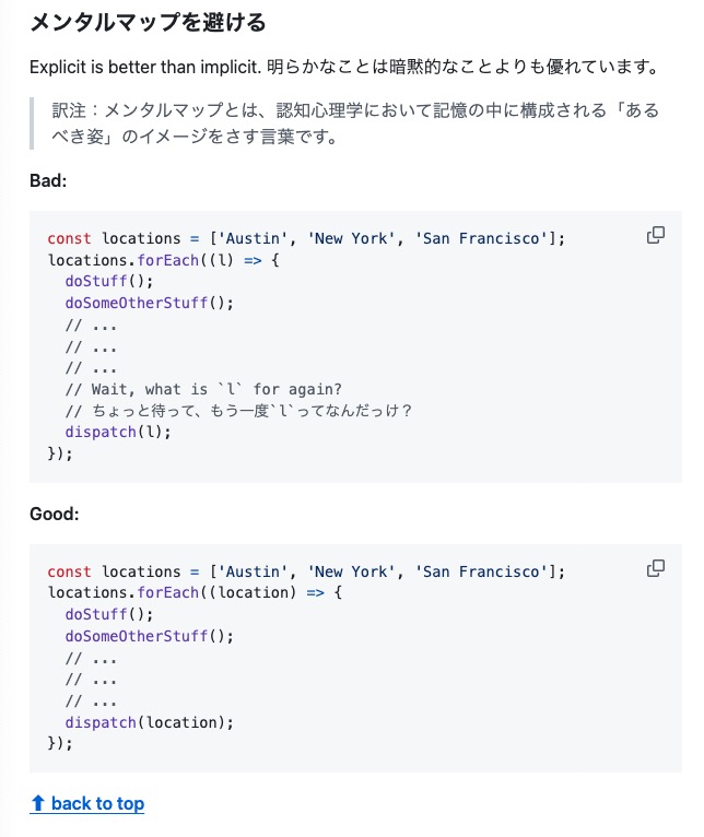 MacopeninSUTABA's tweet image. コードを綺麗に書くための方法論が紹介されている「clean-code-javascript」が凄い。コンセプトは「他の人が理解しやすいコード」で、その方法が図解をもとに解説されている。

こちら👇
github.com/mitsuruog/clea…