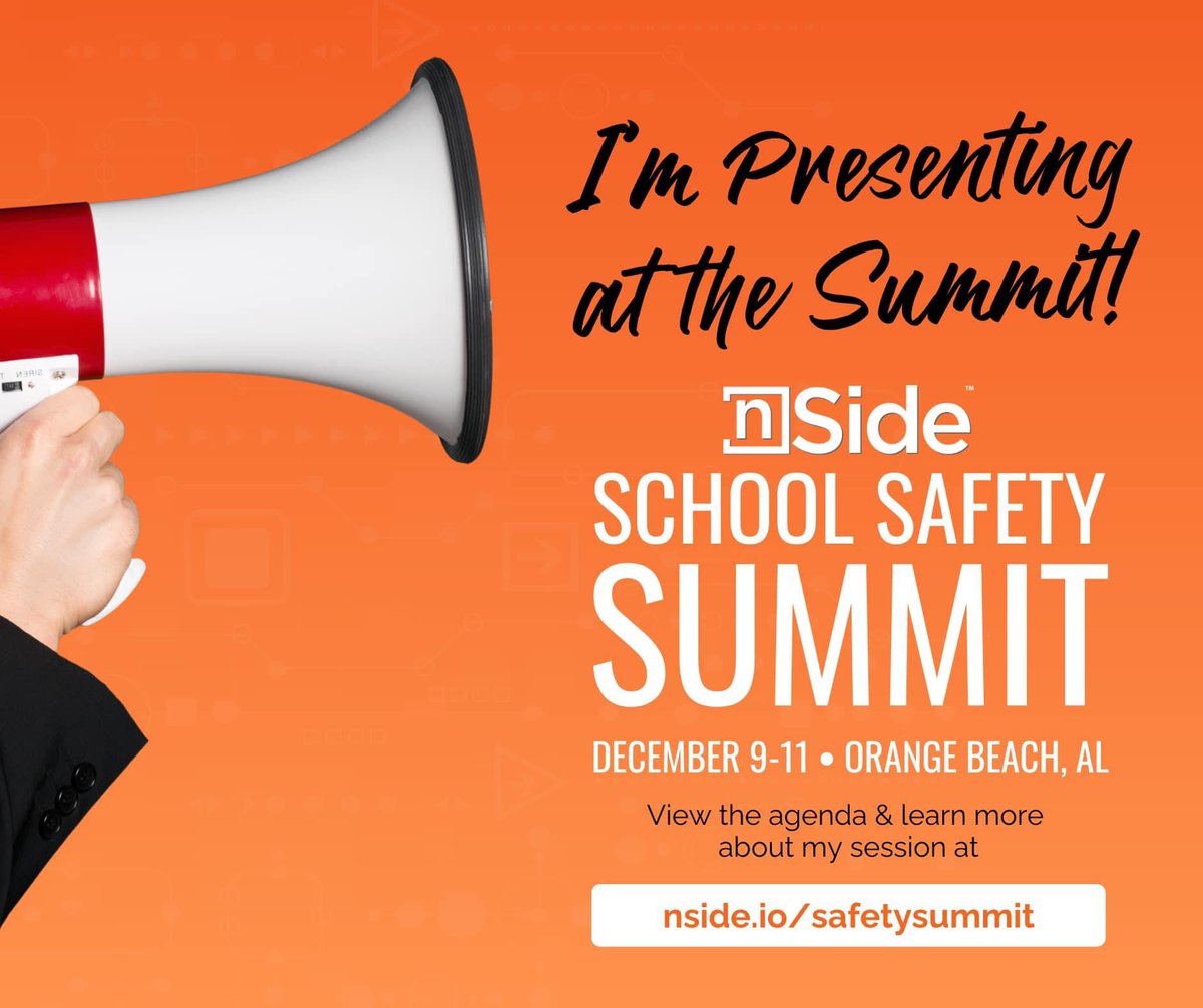 I am very excited to be #Keynoting with my wife at the nSide - The School Safety Platform School Safety Summit about how #SROs and #Educators can better merge our worlds and keep our schools safe! #SchoolSafety #Keynote <a href="/heathercalvert/">Heather Calvert, Ed.D.</a> <a href="/nSideApp/">nSide - The School Safety Platform</a>