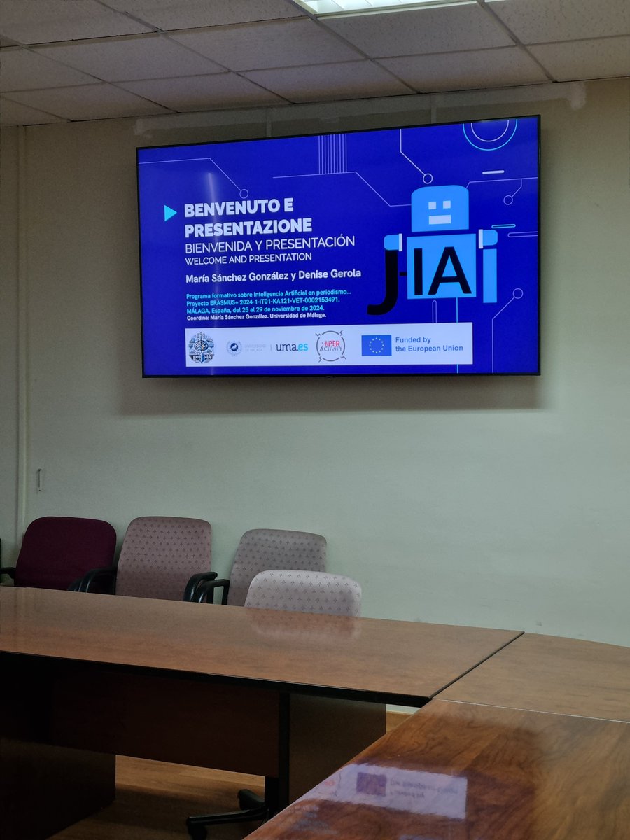 #ABROHILO Aterrizando, emocionada, después de un intenso y productivo primer día de formación sobre #IA y #comunicación a nuestros colegas periodistas italianos recién llegados de Liguria y Toscana gracias a un programa Erasmus cuyo contenido la suerte de coordinar💙🤖