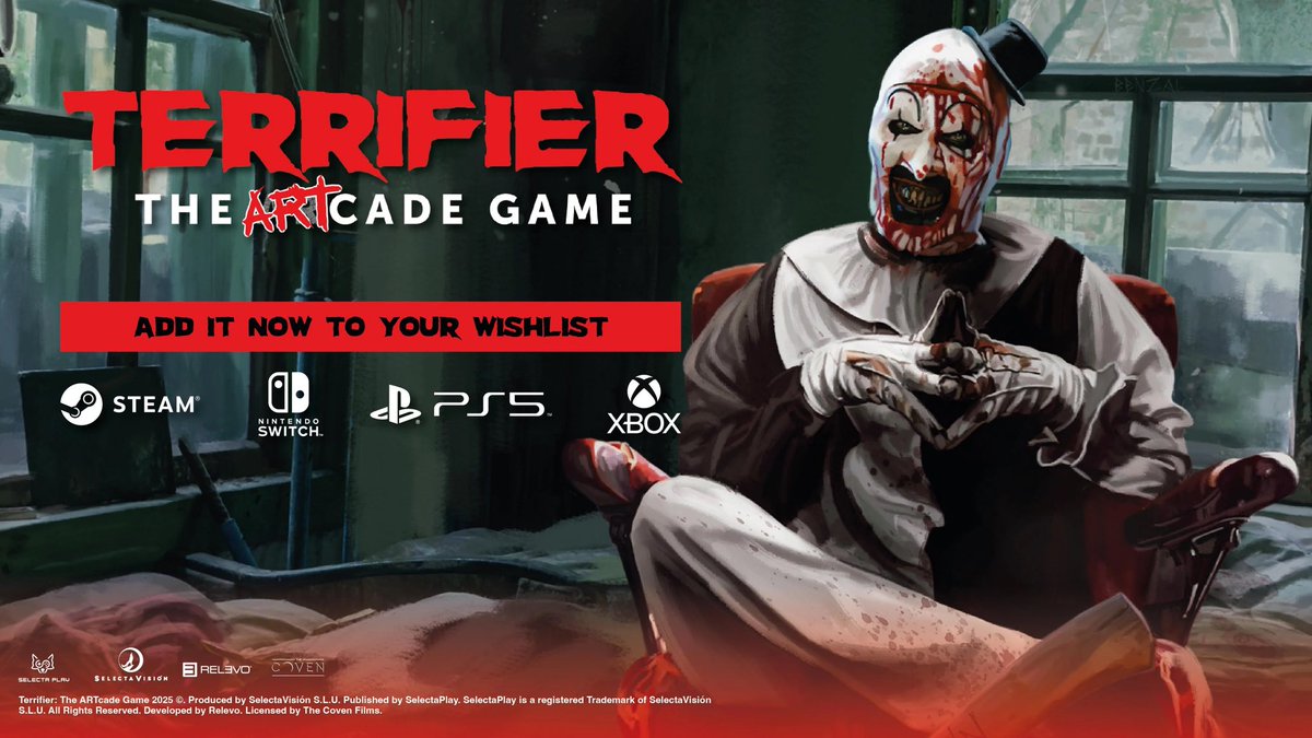 BaneApe5's tweet image. Terrifier The ARTcade Game Trailer ! 🔥🔥 youtu.be/TT4PzDPhrdQ?si… via @YouTube @TerrifierGame @REL3VO @SelectaPlayInt  #TERRIFIER #Terrifier3 #Terrifiergame  Coming 2025 ! 🔪🪓🎮