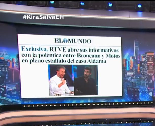 Poner en duda la profesionalidad de la televisión pública mientras de fondo aparece un bulo. Esto es muy peligroso.