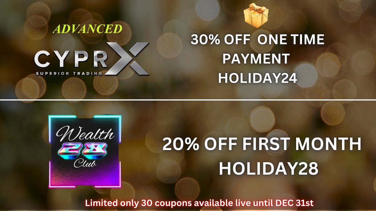 CDemanincor's tweet image. 🚨 Don’t Miss Out on Our Holiday Discounts! 🎉

Join Cyprx, the trusted source for accurate and actionable education in both the #crypto and forex markets. 🚀 Gain the knowledge and tools you need to dominate the markets in 2025.
Cyprxtrading.com