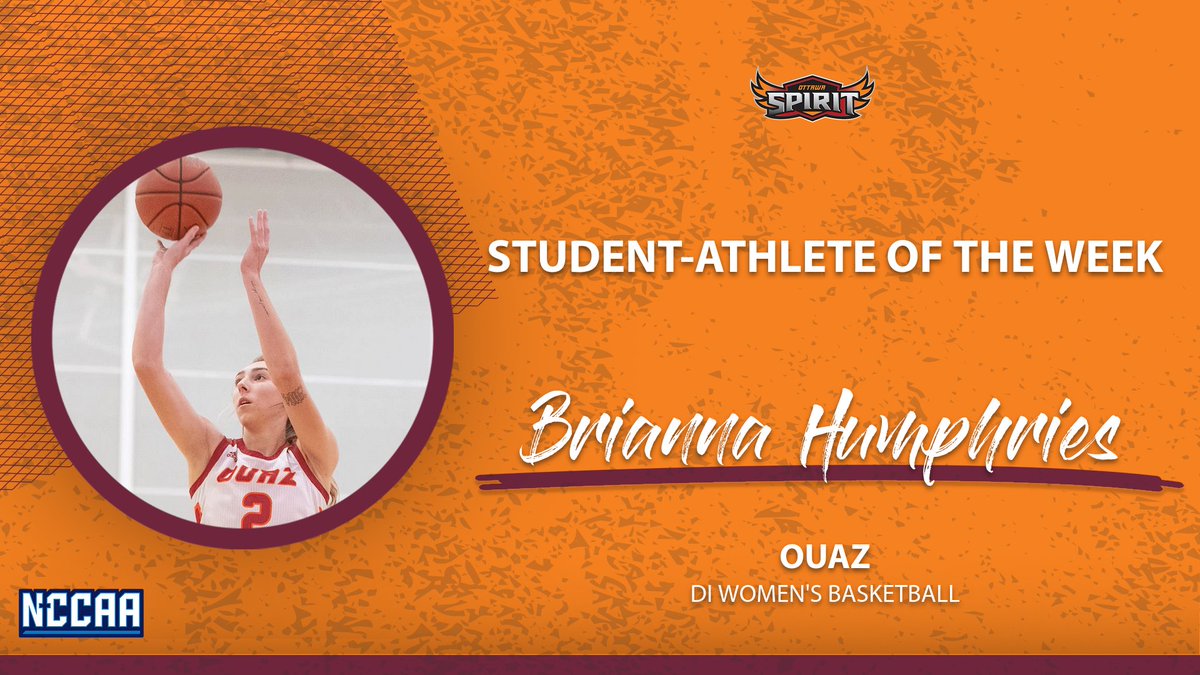 Bri continues to build her legacy!

Following a 31-point, 13-rebound performance last week, <a href="/OUAZWBB/">OUAZ Women's Basketball</a>'s Brianna Humphries is <a href="/TheNCCAA/">NCCAA</a> Player of the Week!

Humphries also had six steals, four assists, and two blocks during the win last Tuesday.

#WeAreOUAZ