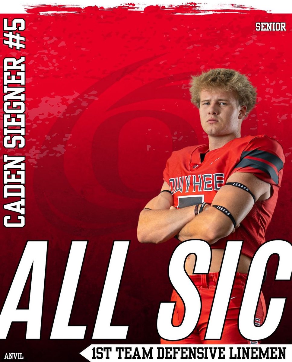Caden Siegner (@cadensiegner) on Twitter photo Blessed to get named 1st team all conference D-Line!
<a href="/OwyheeFB/">Owyhee Football</a> <a href="/MrBurton09/">Jason Burton</a> <a href="/NickFarman55/">Nick Farman M.S.</a> <a href="/BrandonHuffman/">Brandon Huffman</a> <a href="/PGregorian/">Paul Gregorian</a> <a href="/GregBiggins/">Greg Biggins</a> <a href="/jake_pele/">Jake Pele</a> <a href="/208ITTA/">In The Trenches Academy</a> <a href="/Coach_Taufalele/">Josh Taufalele</a> <a href="/SilverbackNance/">GoodEatzMandeaux</a> <a href="/OTFathlete/">OFFTHEFIELD.COM</a> <a href="/RAREAcademyID/">RARE Academy</a> <a href="/PrepRedzoneID/">Prep Redzone Idaho</a> <a href="/IdahoRecruitHub/">Idaho Recruit Hub</a> Blessed to get named 1st team all conference D-Line!
<a href="/OwyheeFB/">Owyhee Football</a> <a href="/MrBurton09/">Jason Burton</a> <a href="/NickFarman55/">Nick Farman M.S.</a> <a href="/BrandonHuffman/">Brandon Huffman</a> <a href="/PGregorian/">Paul Gregorian</a> <a href="/GregBiggins/">Greg Biggins</a> <a href="/jake_pele/">Jake Pele</a> <a href="/208ITTA/">In The Trenches Academy</a> <a href="/Coach_Taufalele/">Josh Taufalele</a> <a href="/SilverbackNance/">GoodEatzMandeaux</a> <a href="/OTFathlete/">OFFTHEFIELD.COM</a> <a href="/RAREAcademyID/">RARE Academy</a> <a href="/PrepRedzoneID/">Prep Redzone Idaho</a> <a href="/IdahoRecruitHub/">Idaho Recruit Hub</a>