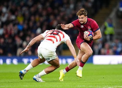 RugbyInformer's tweet photo. BOOT WATCH 🏉👀: @EnglandRugby centre @Sladey_10 mixing it up AGAIN, going from Nike to Adidas and now to #skechers (yes, THAT Skechers - they make boots now). First time seeing a rugby player rocking the new Skx 1 boots after popping up in the football world. https://t.co/qJvWSgsiNH