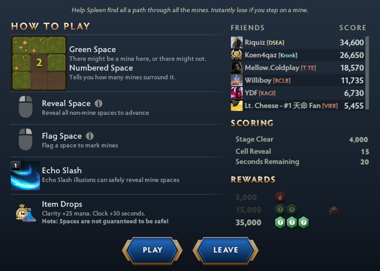 bro the #dota2 minesweeper game is a scam - i cleared all 5 levels with almost 2 mins remaining and didnt even get the 3rd reward 🤡🤡