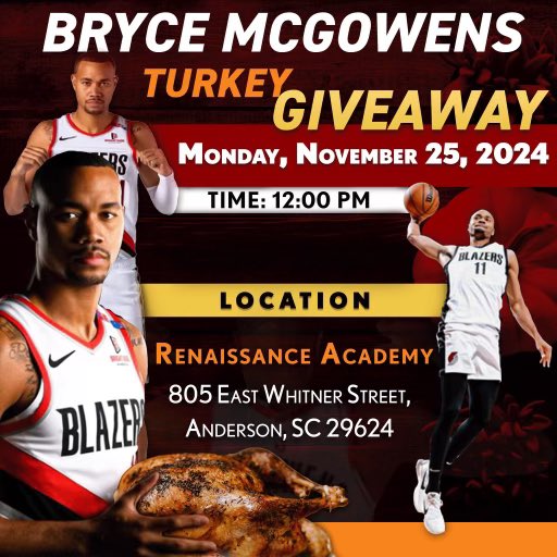 coachmcgowens18's tweet photo. The @BryceMcgowens5 Turkey Giveaway was a huge success! Over 200 🦃s were given away! 🙏🏾 https://t.co/qnVcY6gij4