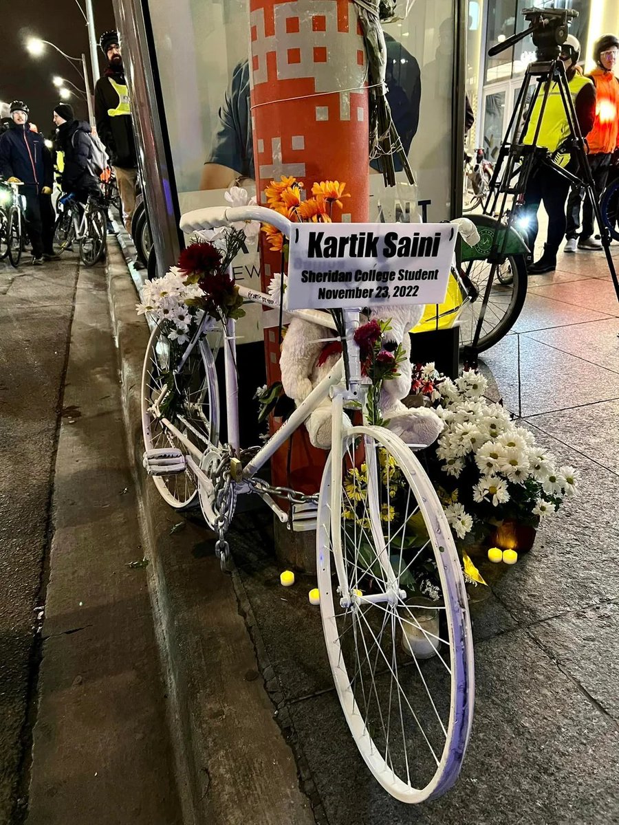 semicortex's tweet photo. @fordnation You are making it less safe for me to get around the city. 

2 years and 2 days after this happened, a memorial I pass several times a week. https://t.co/PZq39CQK4u
