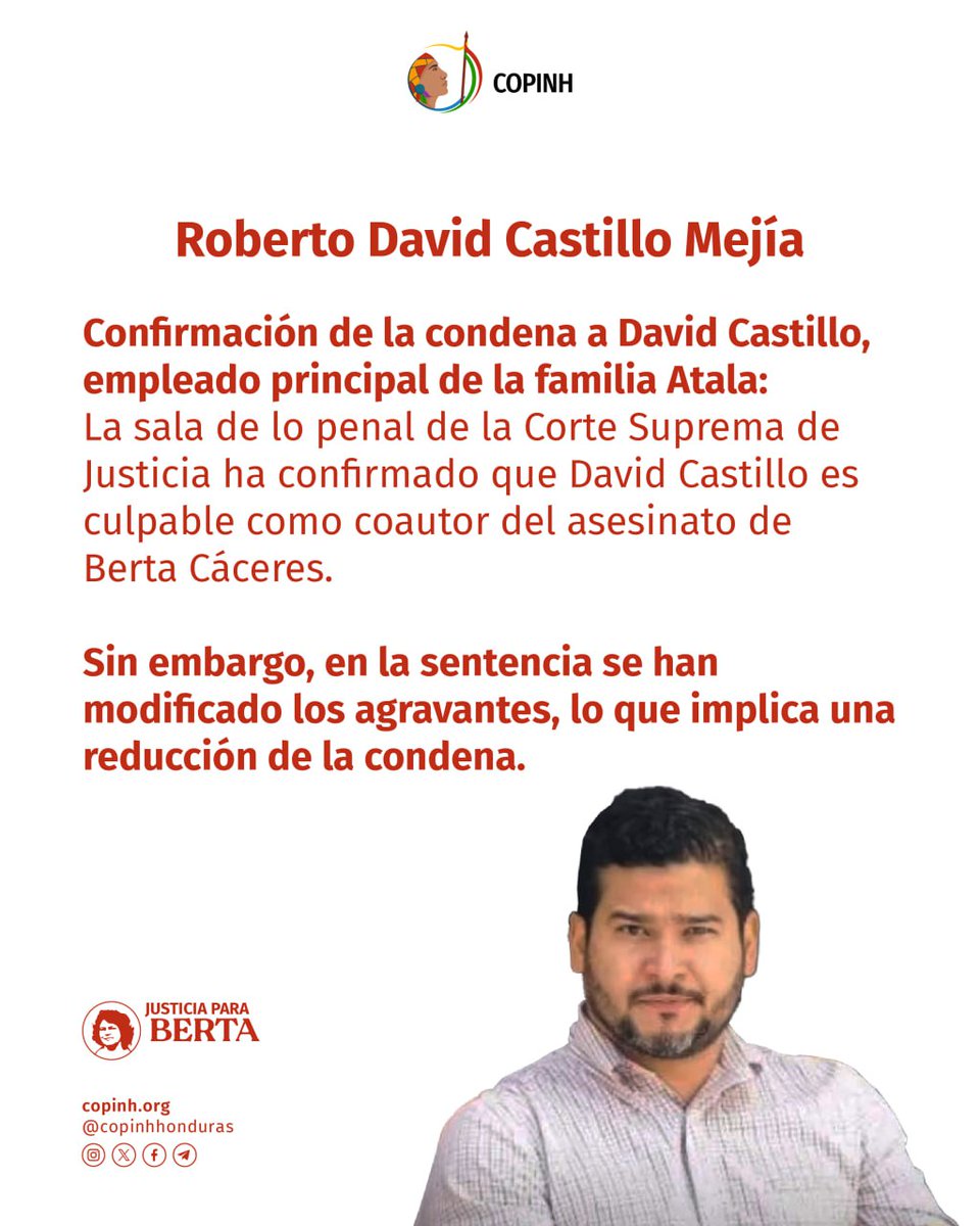 COPINH tweet media