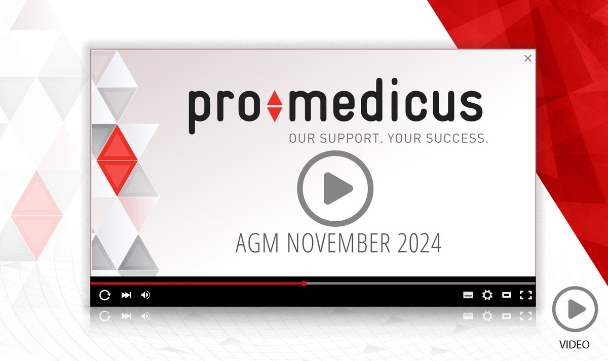 Watch the Pro Medicus Limited Annual General Meeting 2024 [Video Replay] hubs.la/Q02Zsgwf0 <a href="/Visage_Imaging/">Visage Imaging</a> #PME #Visage7 #ProMedicusCloudPACS #Visage7AI #SaaS #PlatformForTheFuture #PoweredBySpeed #CardiologyImaging