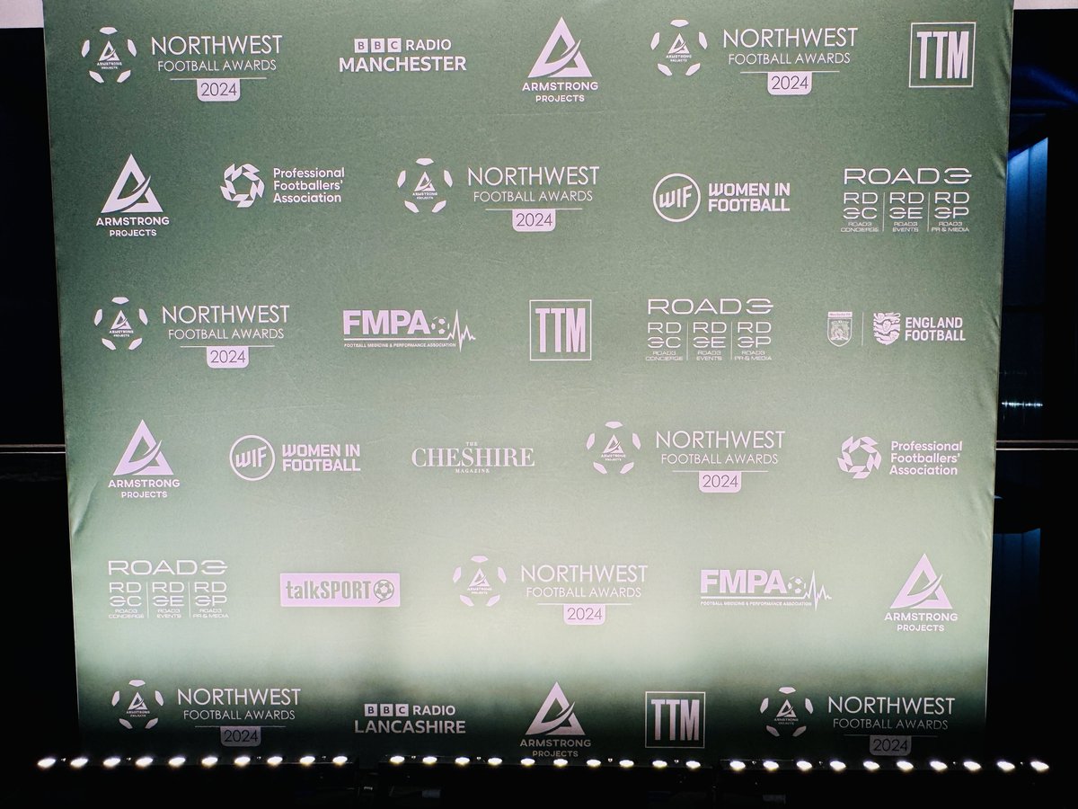 Armstrong Projects Northwest Football Awards (@nwfawards) on Twitter photo Without our sponsors + partners, #NWFA2024 simply couldn't happen.
A huge thank you for all your continued support! 👏
<a href="/armstrong_proj/">Armstrong Projects</a> <a href="/PFA/">PFA</a> <a href="/TTManagement_/">Tongue Tied Management</a> <a href="/FMPA_Official/">Football Medicine & Performance Practitioners</a> <a href="/Manchester_FA/">Manchester Football Association</a> <a href="/WomeninFootball/">Women in Football</a> <a href="/TheCheshireMag/">The Cheshire Magazine</a> <a href="/BBCLancashire/">BBC Lancashire</a> <a href="/BBCRadioManc/">BBC Manchester</a> <a href="/bbcmerseyside/">BBC Merseyside</a> <a href="/talkSPORT/">talkSPORT</a> Without our sponsors + partners, #NWFA2024 simply couldn't happen.
A huge thank you for all your continued support! 👏
<a href="/armstrong_proj/">Armstrong Projects</a> <a href="/PFA/">PFA</a> <a href="/TTManagement_/">Tongue Tied Management</a> <a href="/FMPA_Official/">Football Medicine & Performance Practitioners</a> <a href="/Manchester_FA/">Manchester Football Association</a> <a href="/WomeninFootball/">Women in Football</a> <a href="/TheCheshireMag/">The Cheshire Magazine</a> <a href="/BBCLancashire/">BBC Lancashire</a> <a href="/BBCRadioManc/">BBC Manchester</a> <a href="/bbcmerseyside/">BBC Merseyside</a> <a href="/talkSPORT/">talkSPORT</a>