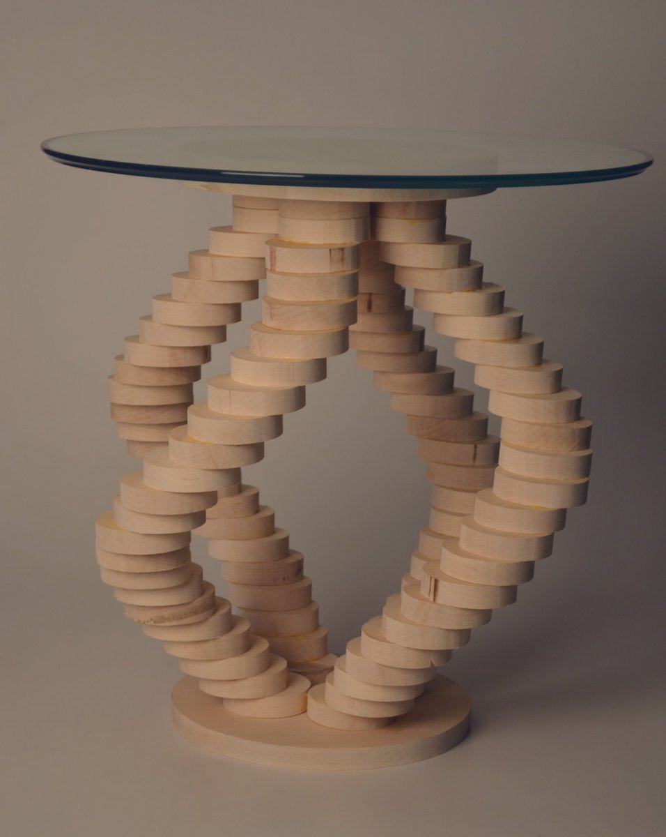 MirandaFestler's tweet photo. lol I found a pic of this table I created in college… based off flexibility and tension.. perfectly level out of a slab of wood… 

It oddly represents my life right now… 
Balanced with unpredictable tendencies.. https://t.co/vcKHy6AlKp