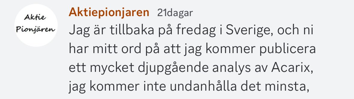 FFlanderen's tweet photo. 21 dagar har nu gått sedan Aktiepionjären för ANDRA gången lovade att straffa följarna med ”ett djupgående analys”. Kommer dock aldrig någon. #acarix https://t.co/CGCA4GwmXV