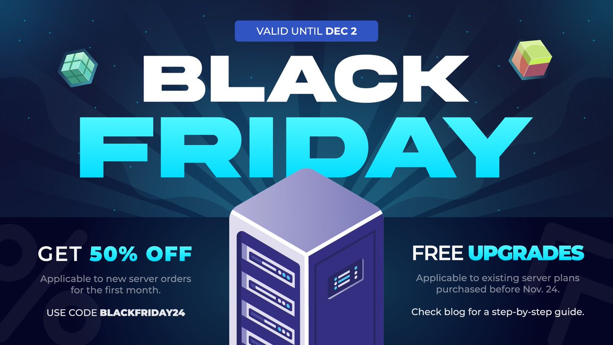 BisectHosting's tweet photo. 🚨 Black Friday is HERE! 🚨

Head over to our blog to see all the latest deals, along with details on our epic giveaway 🤫👀 https://t.co/XqeucVBMTl