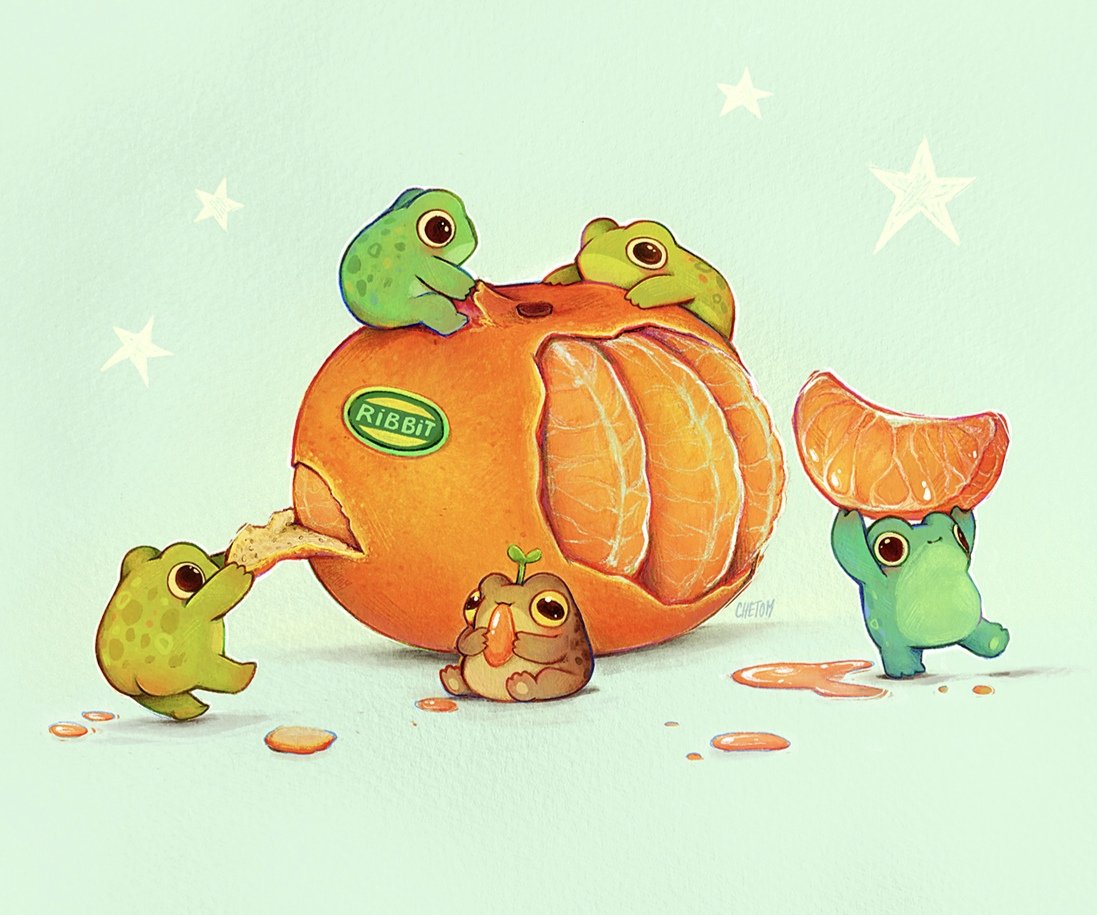 how many frogs is too many?! 🍊