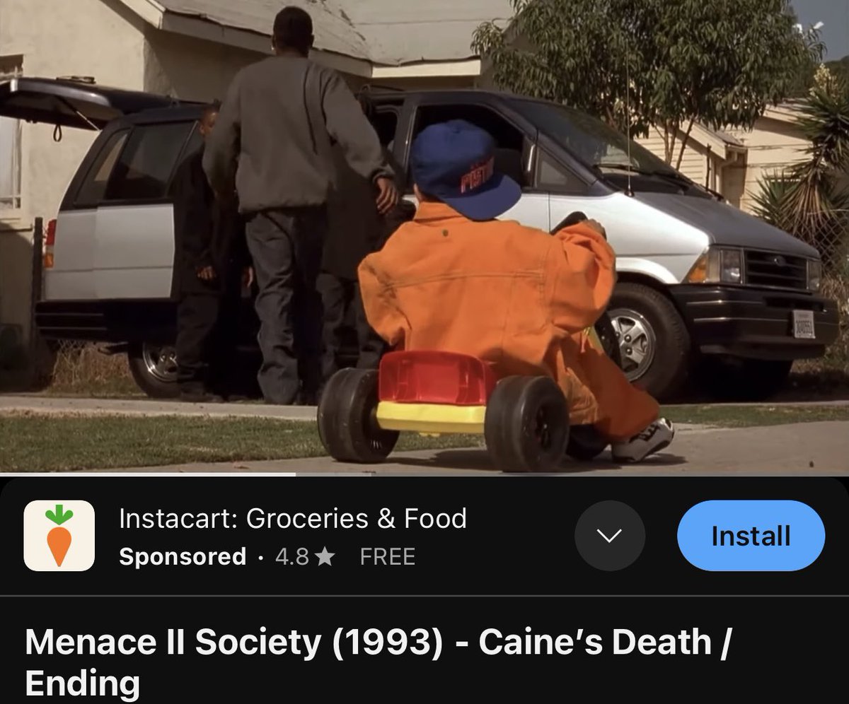 MontyBasquiat's tweet image. “Don’t hit him. 
He got kids with him, my apologies” 

@kendricklamar Menace II Society reference in Squabble Up video