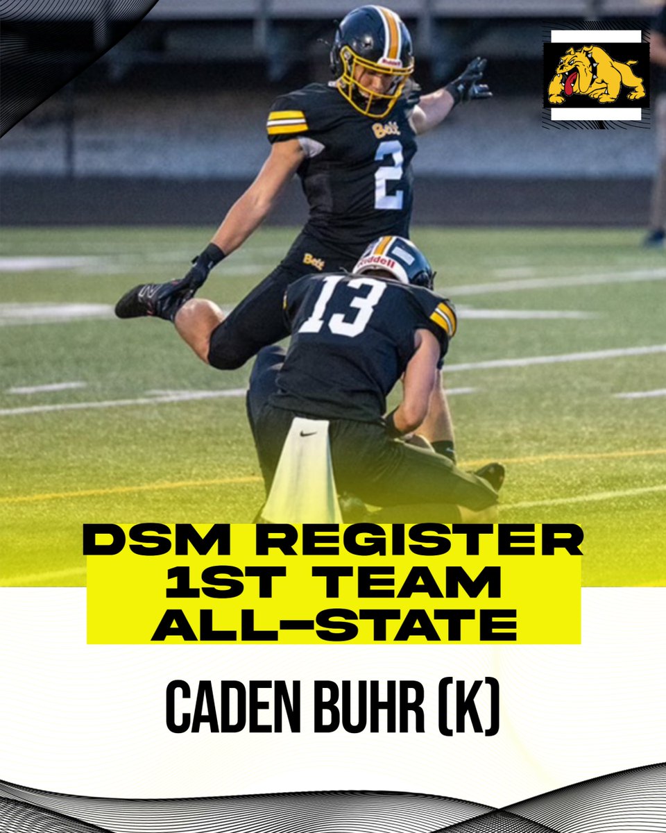 Jordan Spires (@jordan_spires) on Twitter photo Back2Back! Huge congrats to <a href="/CadenBuhr/">Caden Buhr</a> who was selected 1st Team All-State by the Des Moines Register for the 2nd year in a row!
<a href="/BETTfootball/">Bettendorf Football</a> <a href="/BettBoosters/">Bett Booster Club</a> <a href="/BettAthletic/">Bett Athletic Dept.</a> Back2Back! Huge congrats to <a href="/CadenBuhr/">Caden Buhr</a> who was selected 1st Team All-State by the Des Moines Register for the 2nd year in a row!
<a href="/BETTfootball/">Bettendorf Football</a> <a href="/BettBoosters/">Bett Booster Club</a> <a href="/BettAthletic/">Bett Athletic Dept.</a>