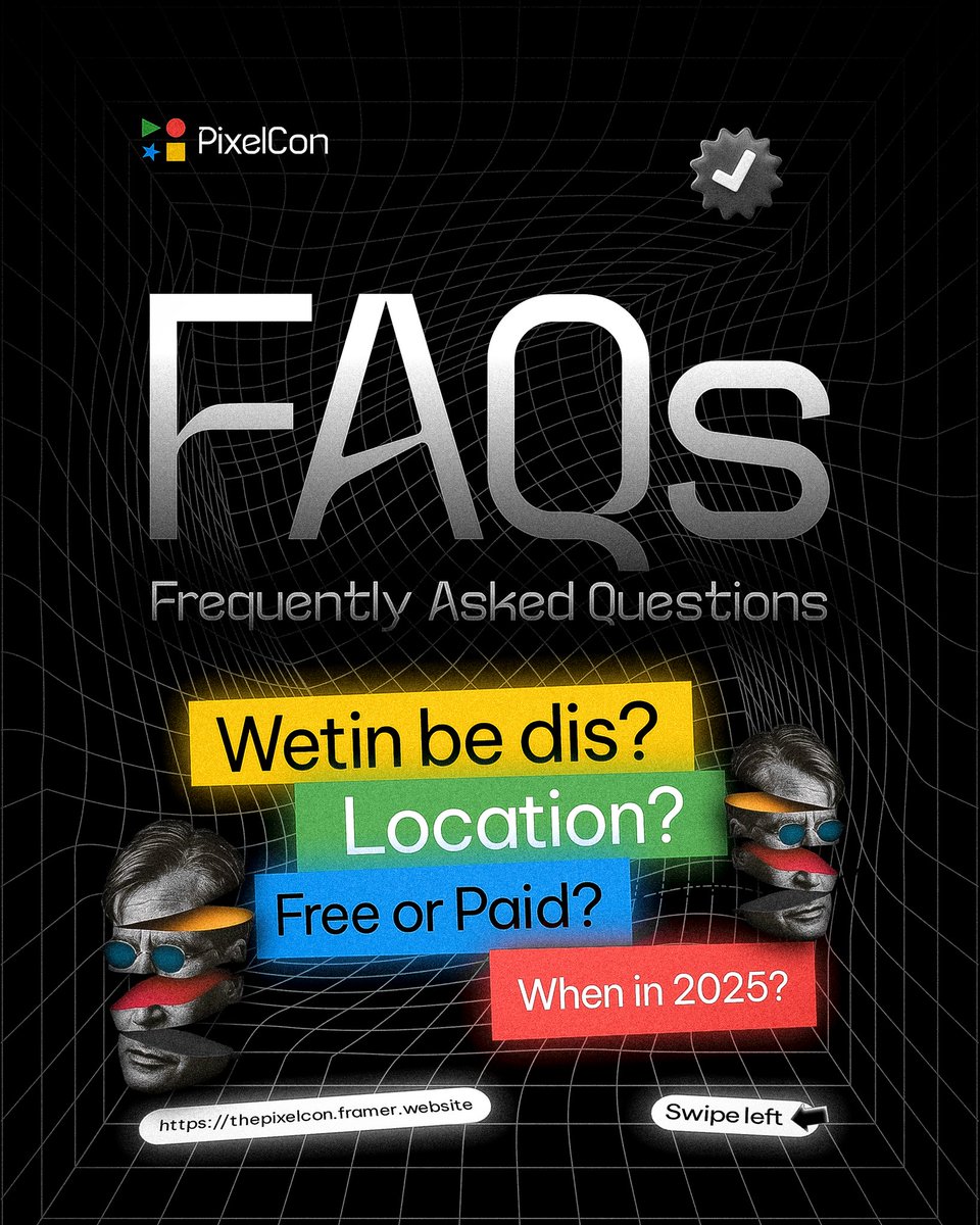 promiseao's tweet photo. Pixel Con™ is a graphic design conference that moves around globally to impact, innovate and share creativity with designers. #PixelConference2025
Website 🔗- https://t.co/RDboW58Xa8
FAQs - Thread 🧵👇🏽 https://t.co/YTPKtMTXGf
