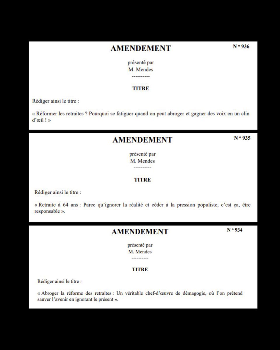 🔴⚡️ Les amendements clownesques déposés par vos collègues, c'est ça le débat ?

La Macronie est prête à tout pour empêcher la représentation nationale de voter l'abrogation de la retraite à 64 ans.

Mais la volonté populaire sera plus forte que ces magouilles