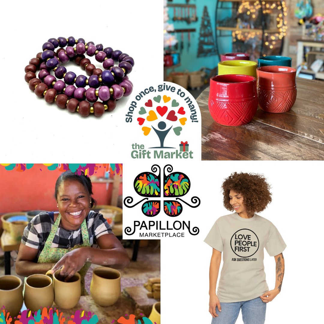 Your purchase from @papillonmarketplace support at-risk mothers and fathers with full-time artisan jobs in Haiti, creating orphan prevention and family preservation. See their marketplace at the FUMC Plano Gift Market on Dec. 14 &amp; 15. #shoponcegivetomany #papillonmarketplace