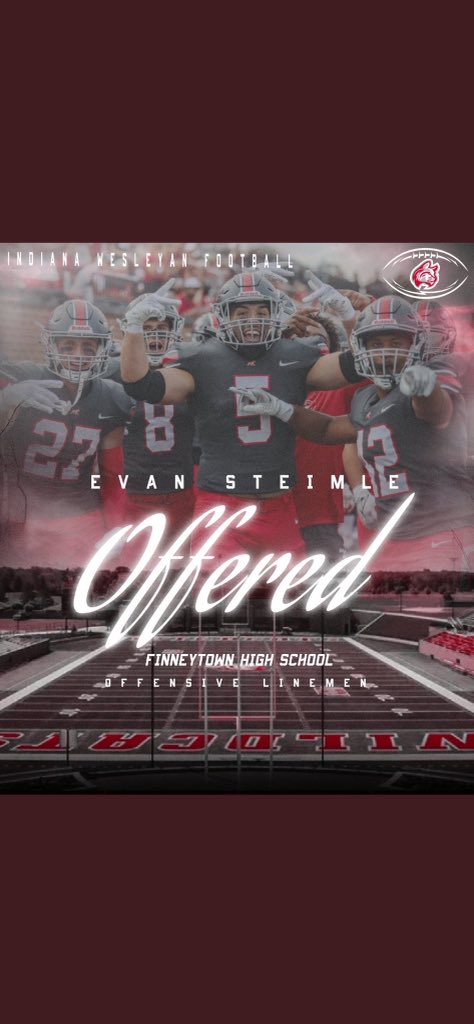 After an amazing overnight visit at Indiana Wesleyan I’m blessed to have received an offer from <a href="/IndWesleyan_FB/">Indiana Wesleyan FB</a> to play football next fall! <a href="/drewengels/">Drew Engels</a> <a href="/CoachTatum2/">Coach Tatum</a>