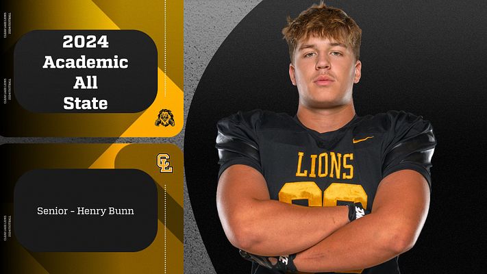 ClearLakeFB's tweet photo. Congrats Henry Bunn on Academic All State!
#LIONS 
@henry_bunn https://t.co/1G6l27xCW9