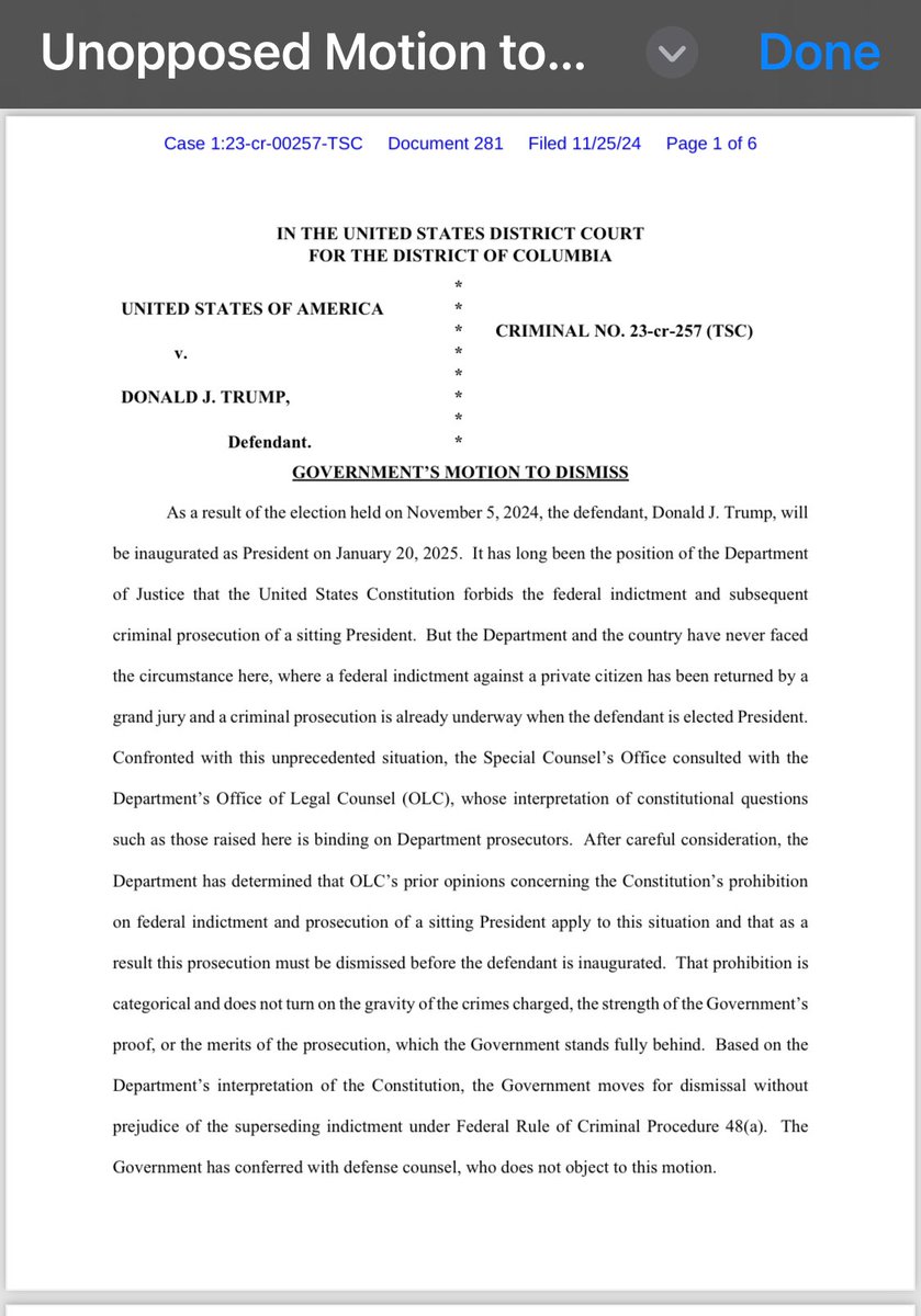 BREAKING

Deep State hit man surrenders. 

Jack Smith is dropping all J6 charges against President <a href="/realDonaldTrump/">Donald J. Trump</a> 

Can’t stop the WINNING.