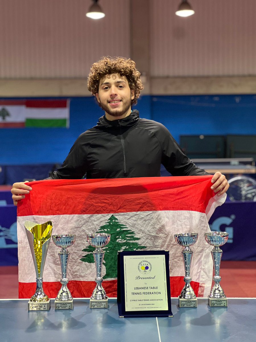 doubbletata's tweet photo. رغم الحرب المدمرة
والظروف الصعبة،
أُهديكِ، يا وطني،
جائزة الصمود،
لعلَّ آلامك تتبلسم
بكأسٍ من النصر❤️❤️ابطال لبنان مريم وسعد الهبش Cyprus tournament 🇱🇧 @saadhariri https://t.co/fKmZa8cqZS