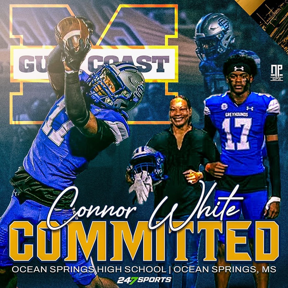 Connor White (@connor_white17) on Twitter photo #AGTG Blessed to announce my commitment to <a href="/MGCCCBulldogs/">MGCCC Athletics</a>!!!
<a href="/clarencemcdoug1/">Coach McDougal</a> <a href="/CoachWrightPerk/">Jack Wright</a> <a href="/BrettSShufelt/">Brett Shufelt</a> <a href="/OceanSpringsFB/">Ocean Springs Football</a> <a href="/Coach_Bramlett/">Jake Bramlett</a> <a href="/Coach_BKing/">Brodie King</a> <a href="/CoachDavis93/">Coach Kendall Davis</a> <a href="/CourseLlc/">Fieldhouse Performance Course LLC</a> #AGTG Blessed to announce my commitment to <a href="/MGCCCBulldogs/">MGCCC Athletics</a>!!!
<a href="/clarencemcdoug1/">Coach McDougal</a> <a href="/CoachWrightPerk/">Jack Wright</a> <a href="/BrettSShufelt/">Brett Shufelt</a> <a href="/OceanSpringsFB/">Ocean Springs Football</a> <a href="/Coach_Bramlett/">Jake Bramlett</a> <a href="/Coach_BKing/">Brodie King</a> <a href="/CoachDavis93/">Coach Kendall Davis</a> <a href="/CourseLlc/">Fieldhouse Performance Course LLC</a>