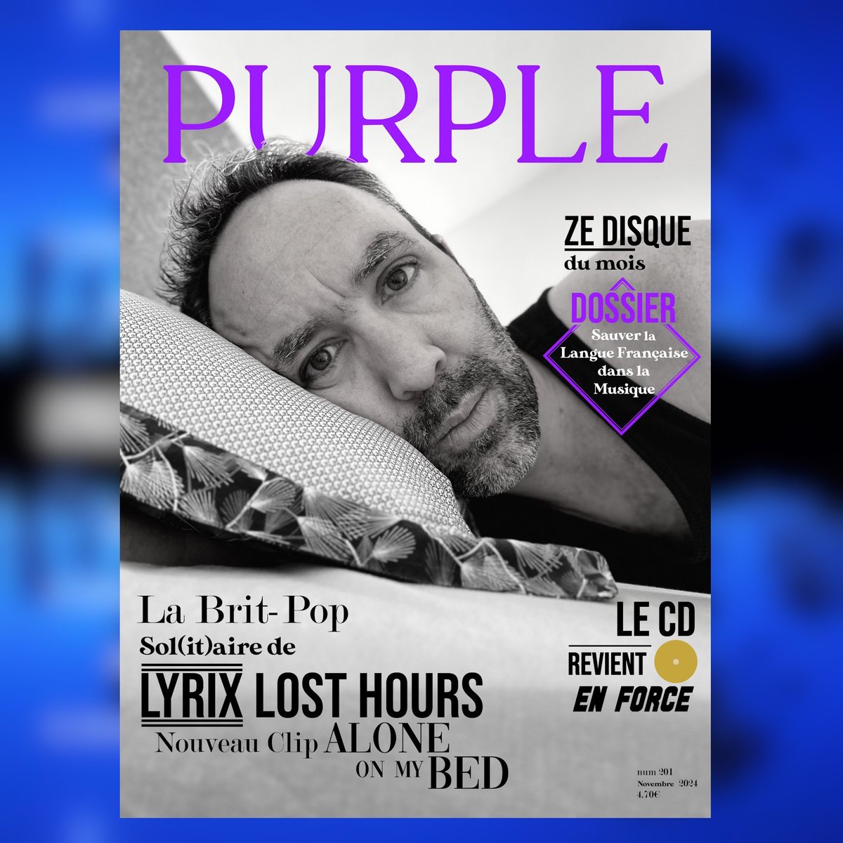 🇫🇷 Je remercie « Purple » (qui n’existe pas) d’avoir mis mon projet musical à la Une de leur magazine. Quand t’as pas la couverture médiatique nationale de la critique rock, tu l’inventes 😂
Clip ALONE ON MY BED - Out VEN 29 NOV

#magazine #couverture #rock #musique